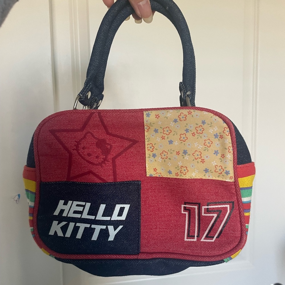 Vintage Hello Kitty Patchwork Denim Purse